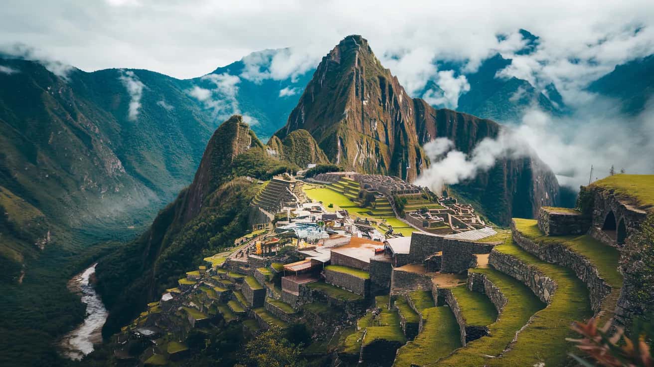 Aguas Calientes street view during October