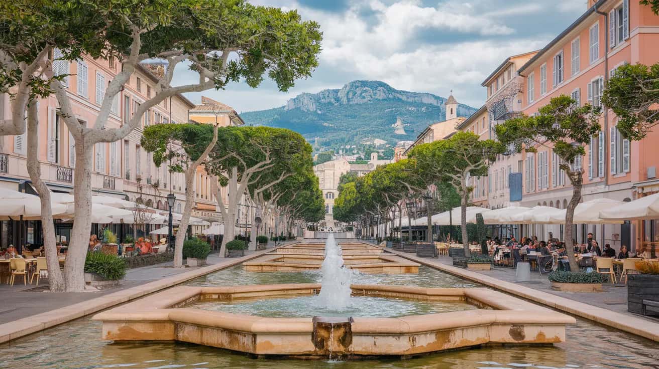 Aix-en-Provence street view during March