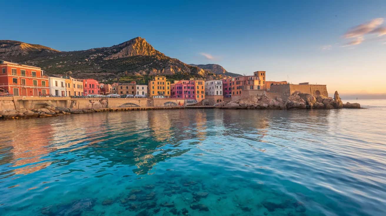 Alghero street view during February