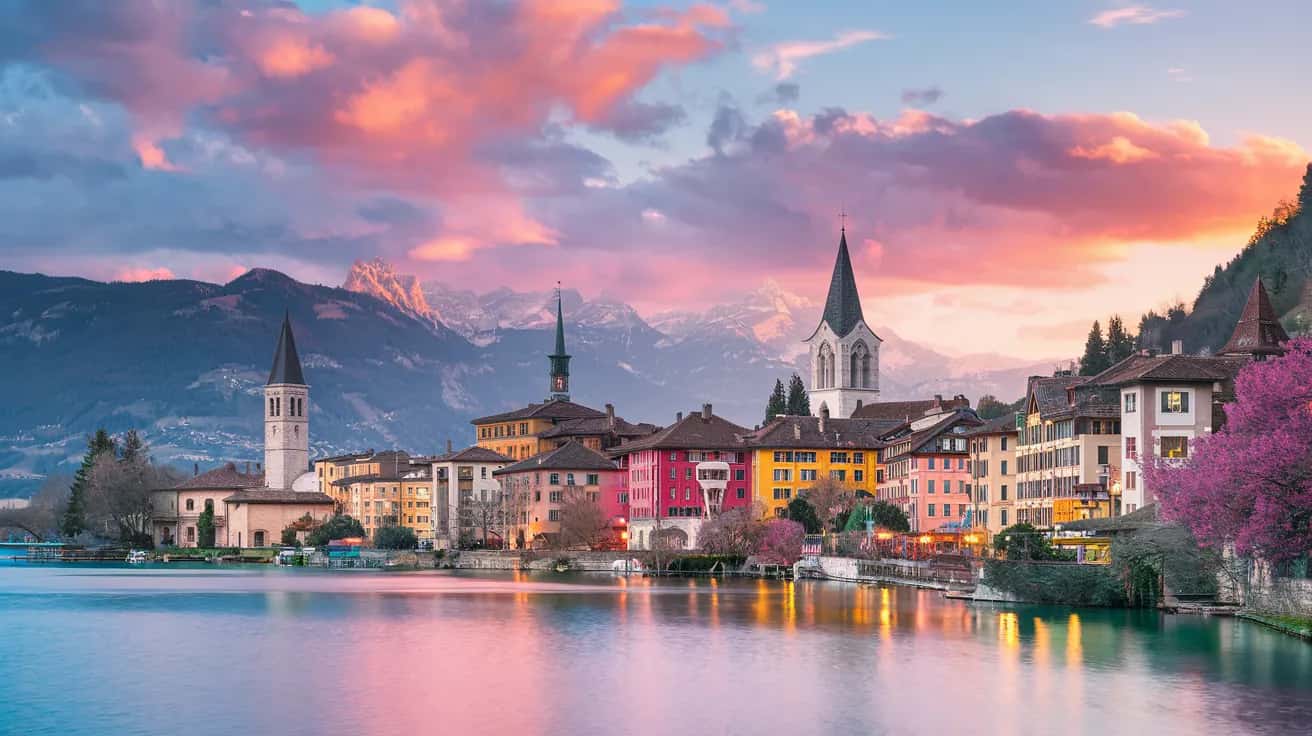 Annecy weather and climate - scenic view of Annecy, France
