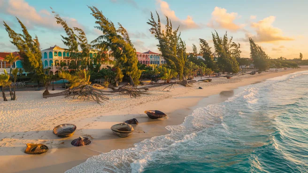 Oranjestad street view during June