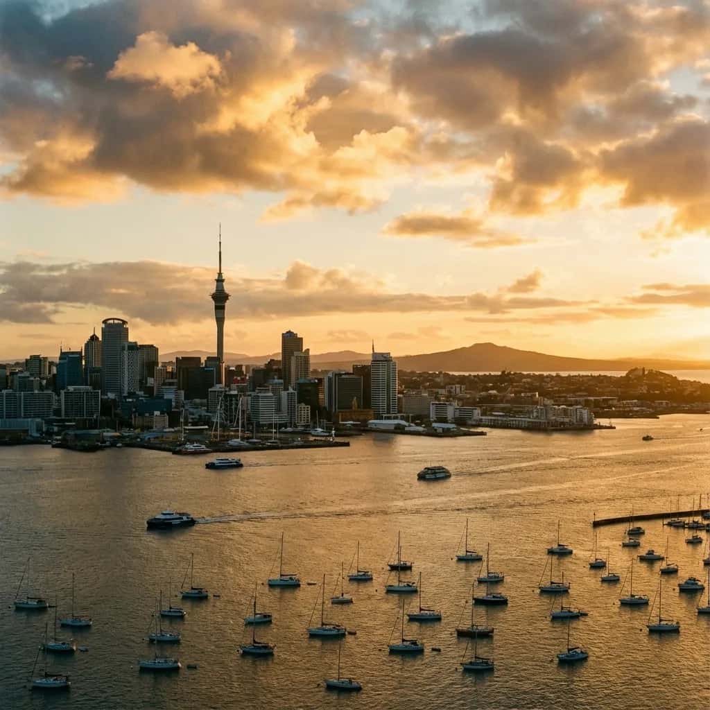 Auckland street view during January