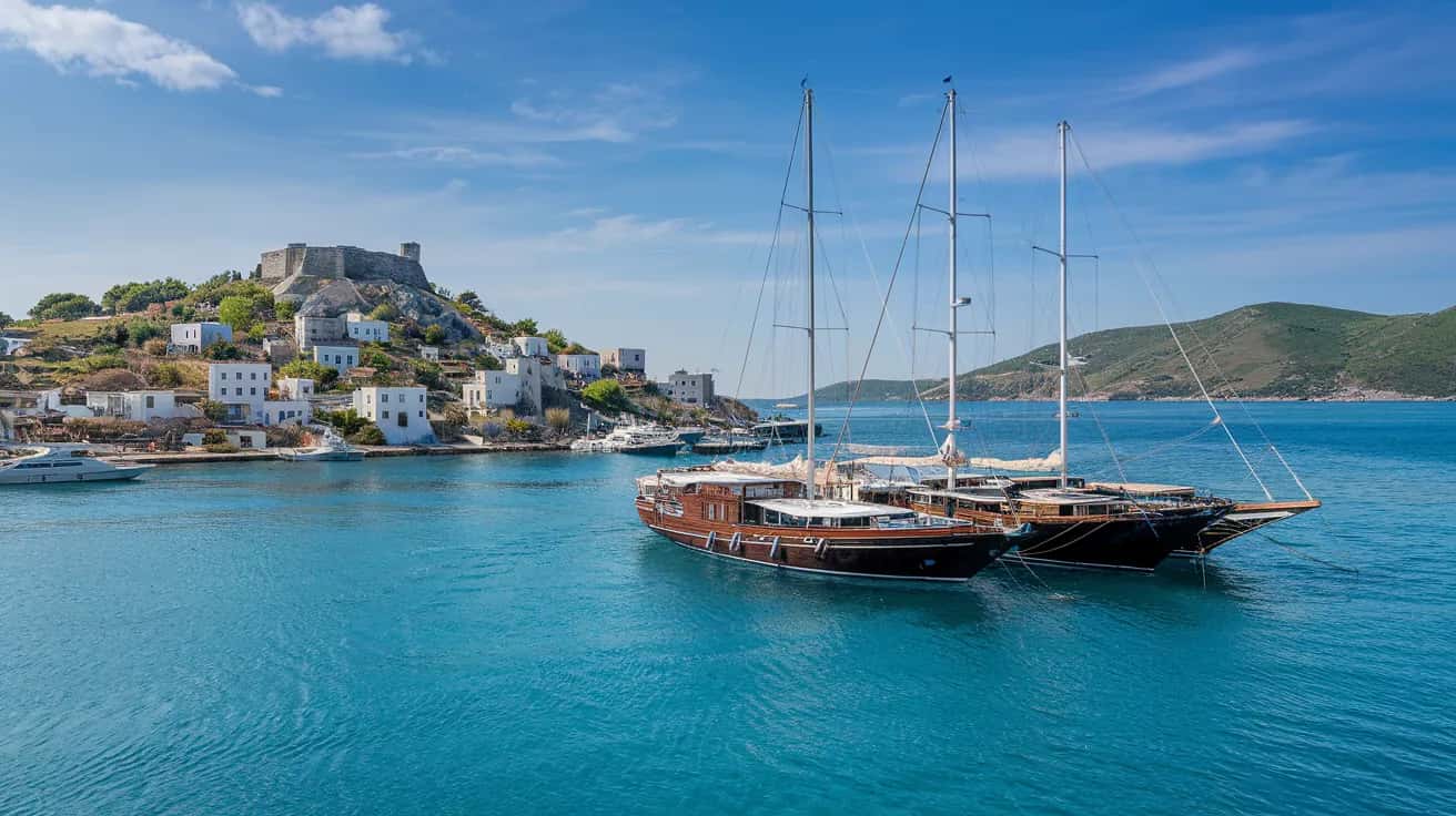 Bodrum street view during July