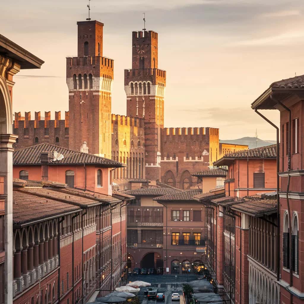 Bologna street view during May