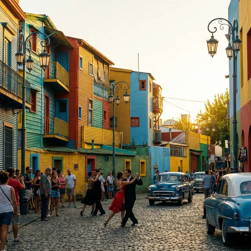 Buenos Aires street view during January