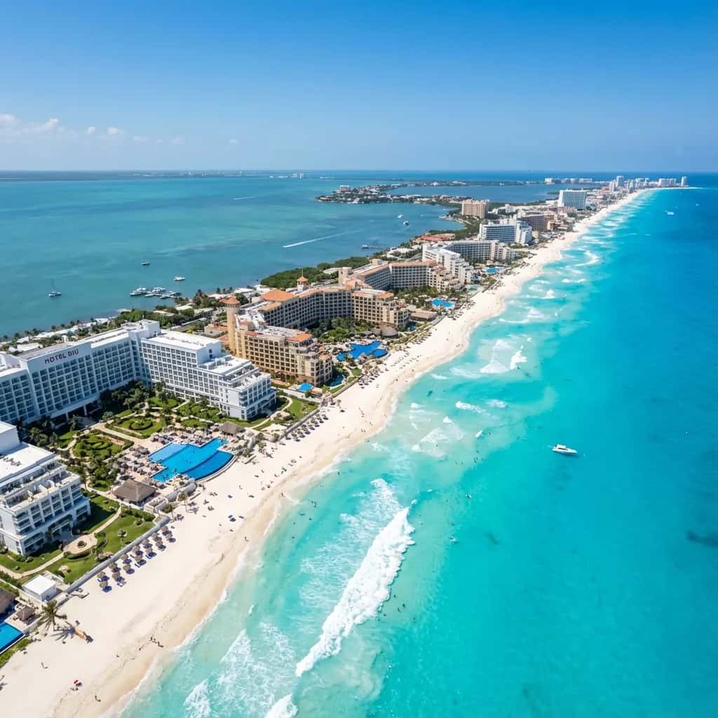 Cancún street view during June