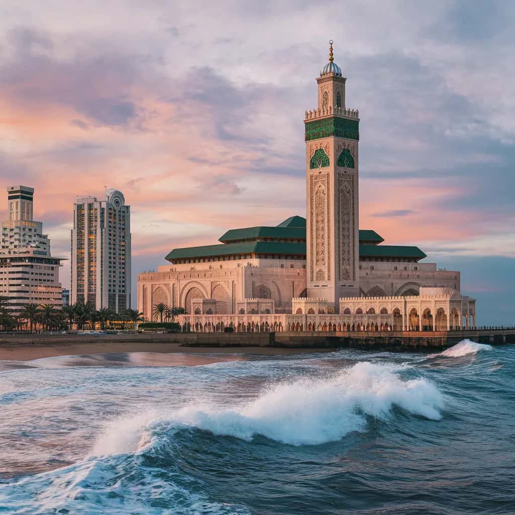 Casablanca street view during February