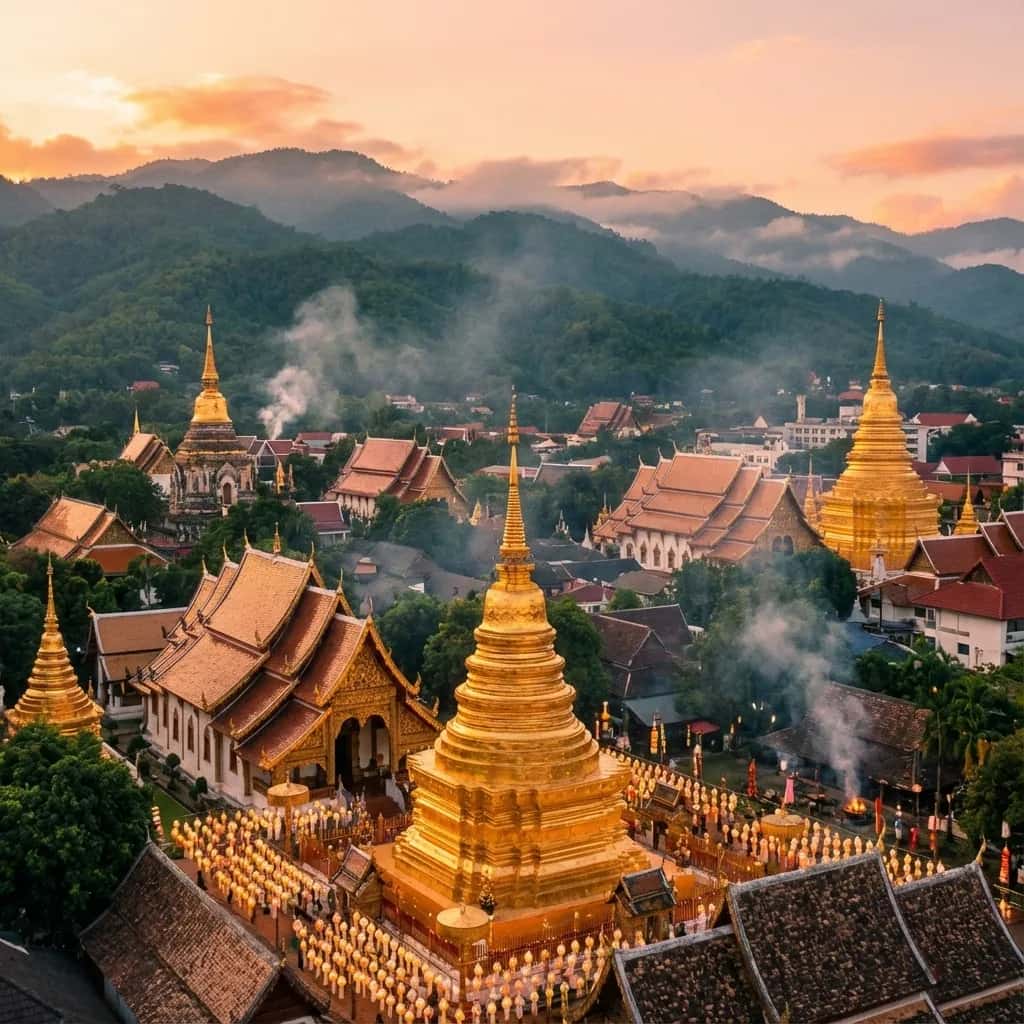 Chiang Mai street view during October