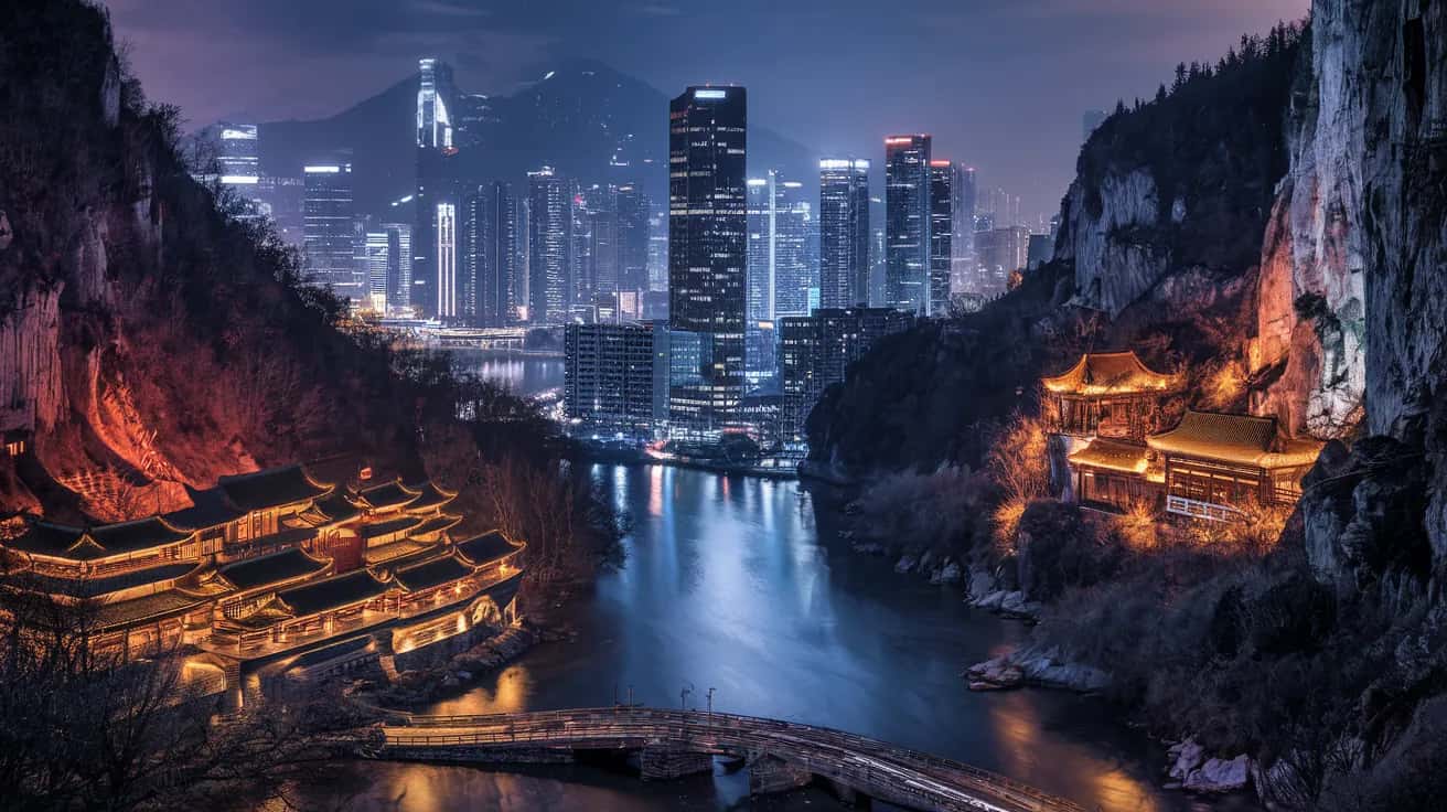 Chongqing street view during March