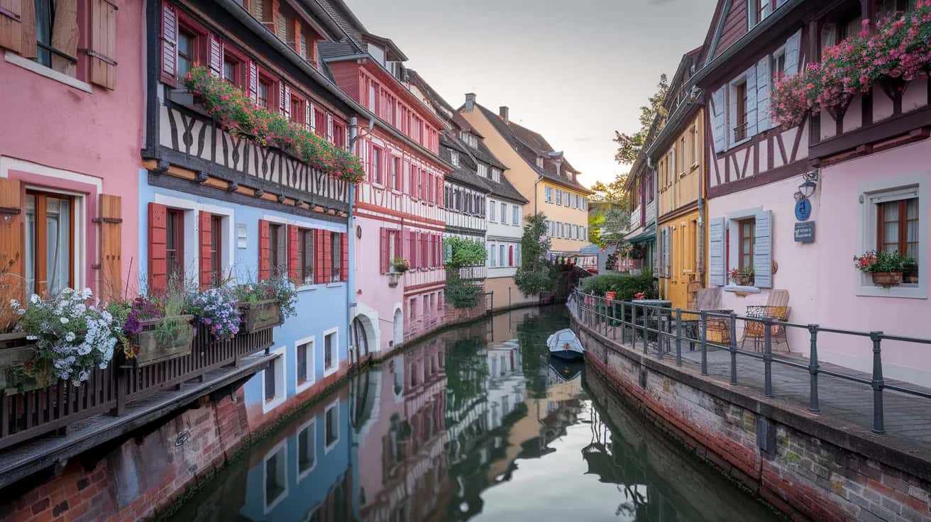 Colmar street view during July