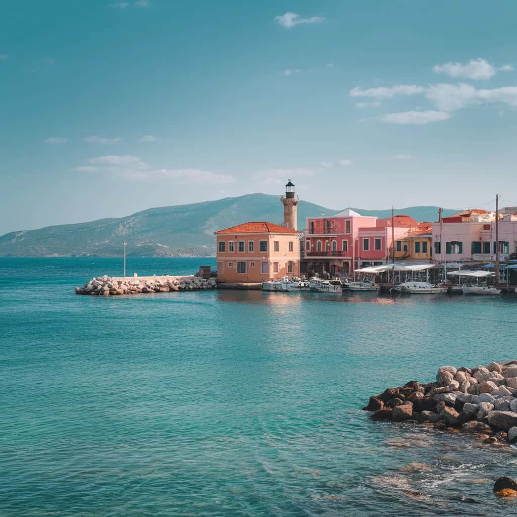 Crete street view during July