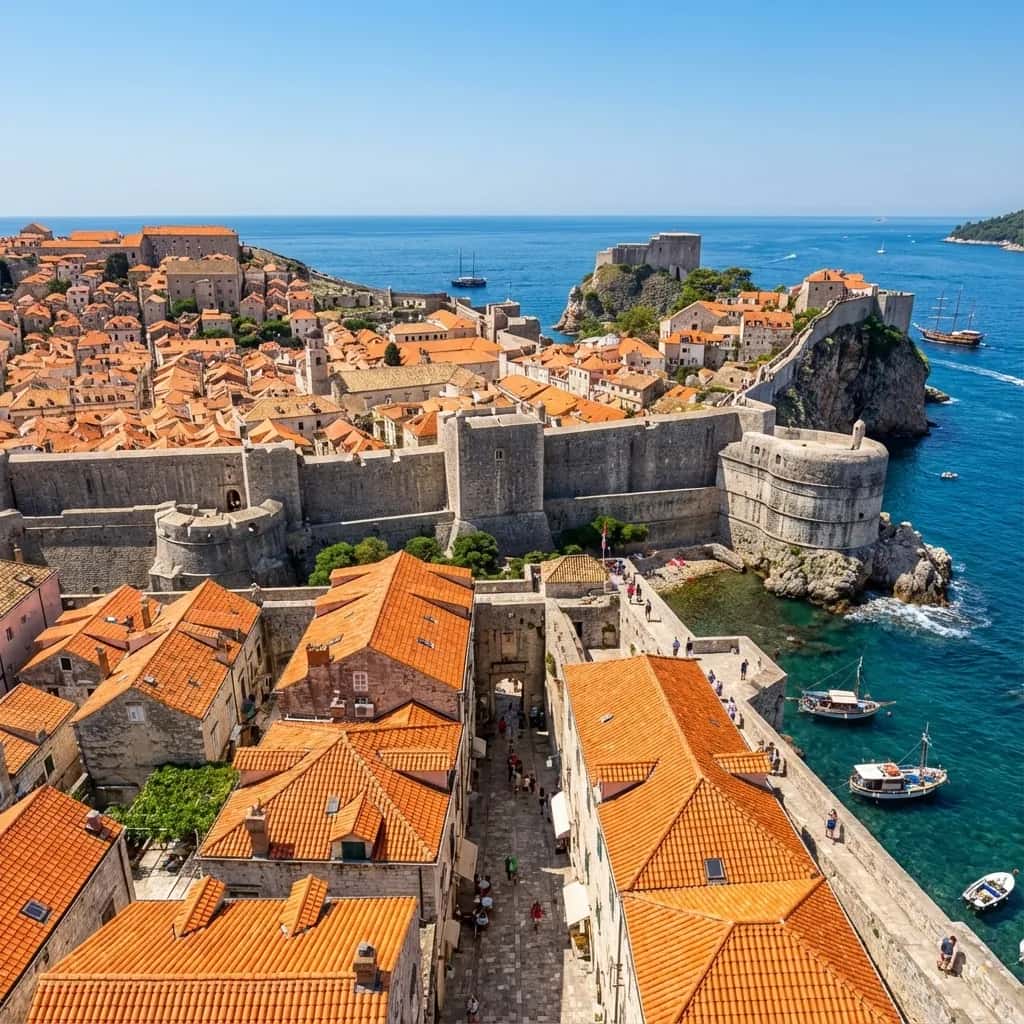 Dubrovnik weather and climate - scenic view of Dubrovnik, Croatia