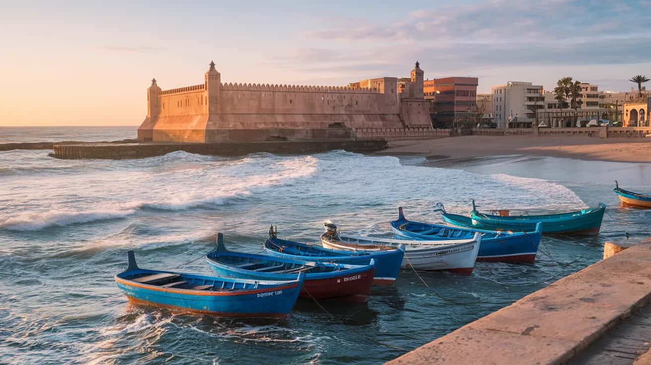Essaouira street view during October