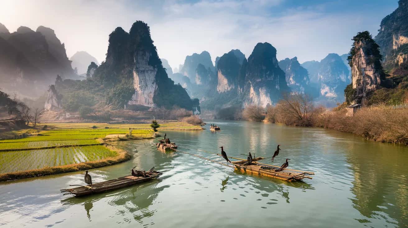 Guilin weather and climate - scenic view of Guilin, China