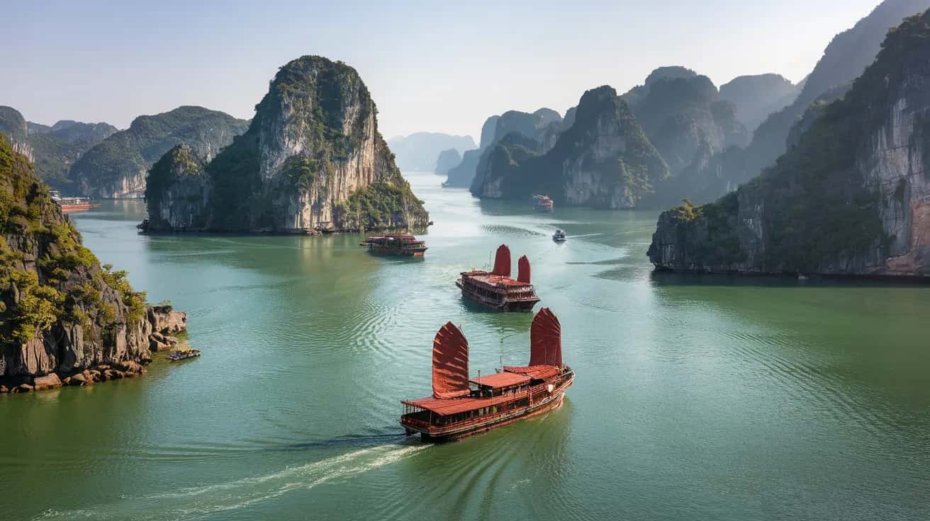 Halong Bay weather and climate - scenic view of Halong Bay, Vietnam