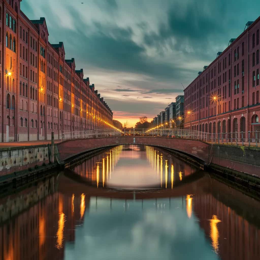 Hamburg street view during February