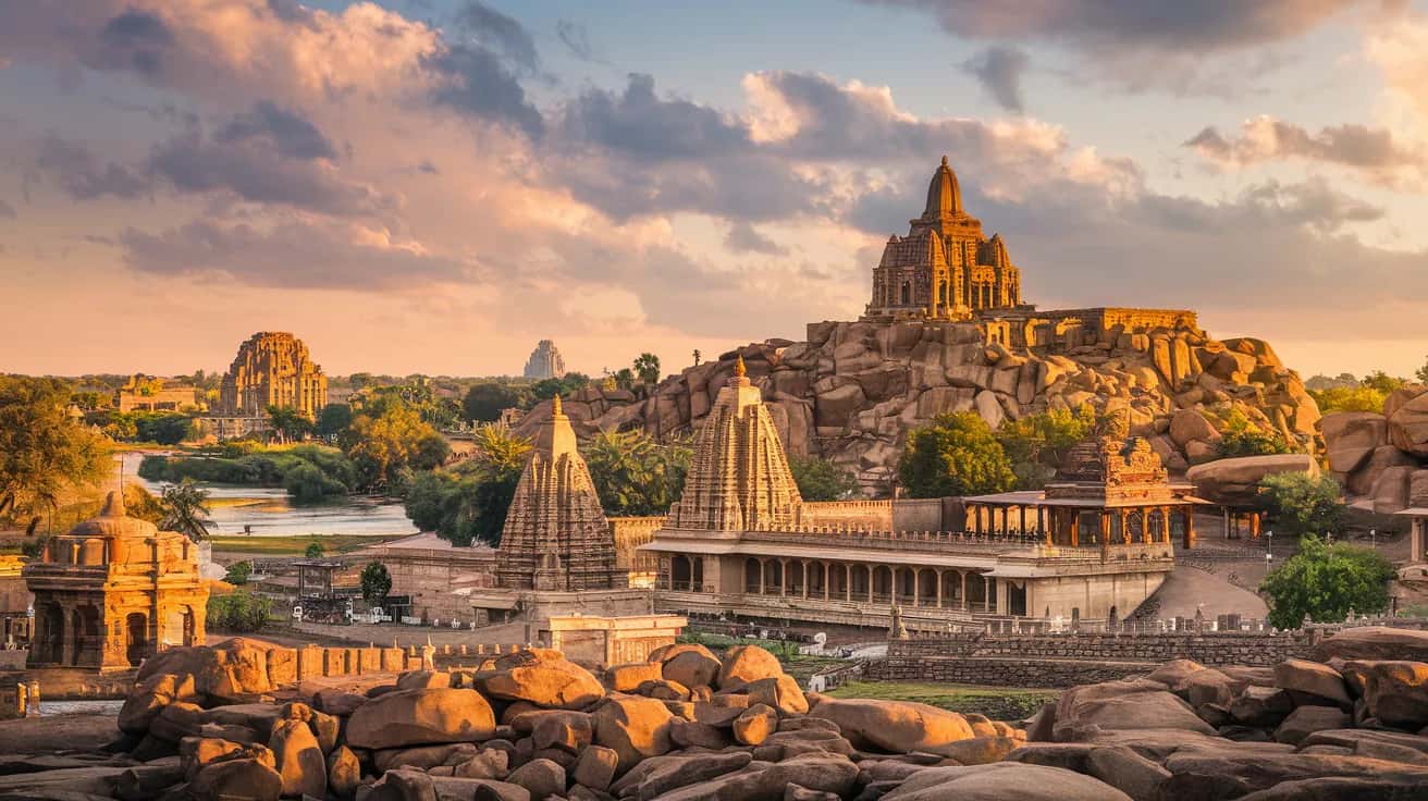 Hampi weather and climate - scenic view of Hampi, India