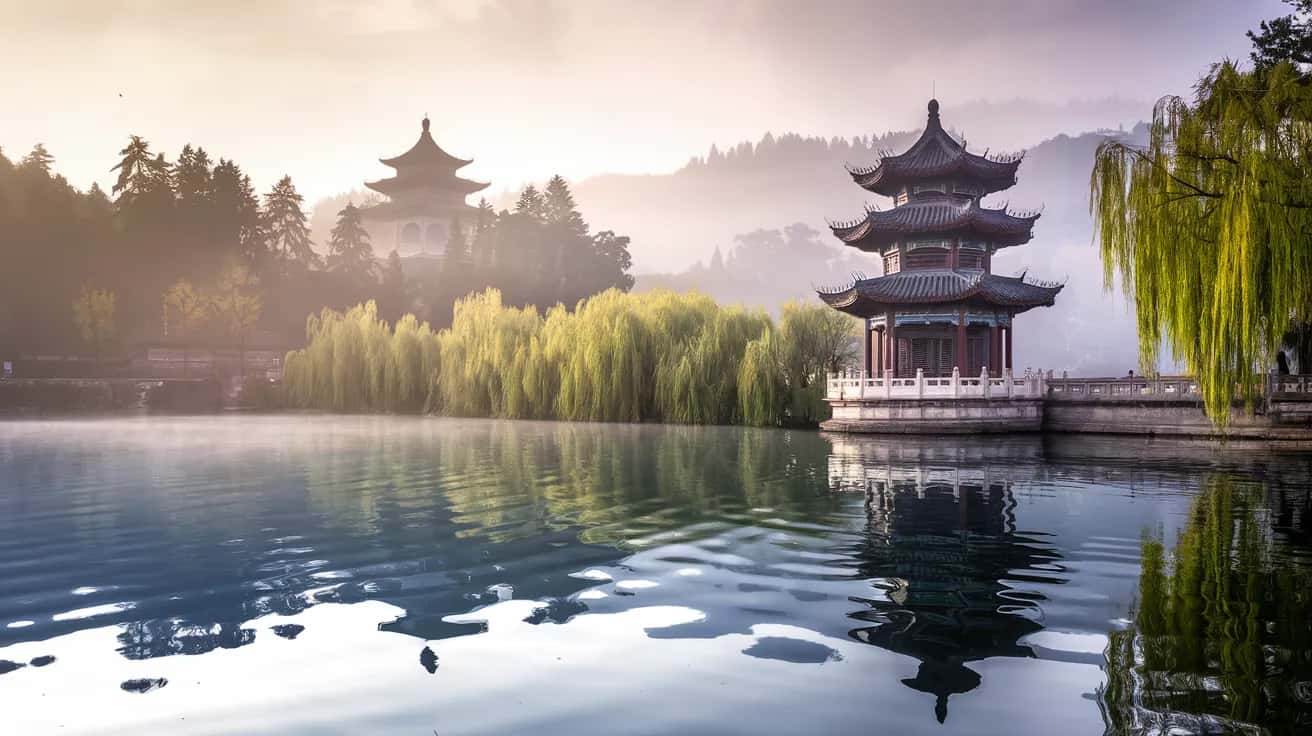 Hangzhou weather and climate - scenic view of Hangzhou, China