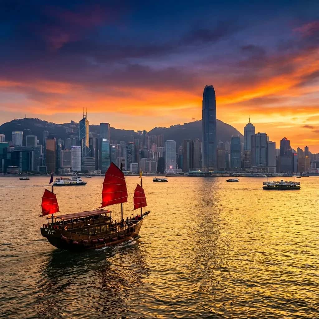 Hong Kong street view during October