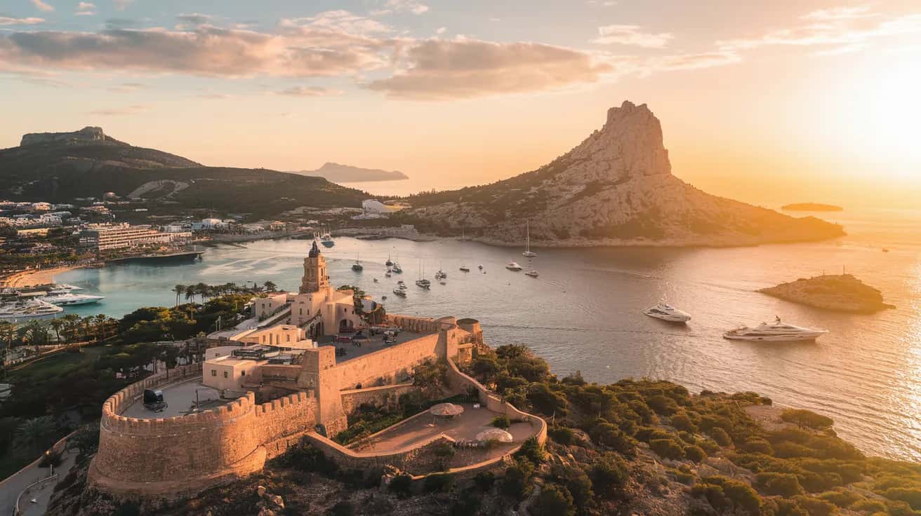 Ibiza street view during February