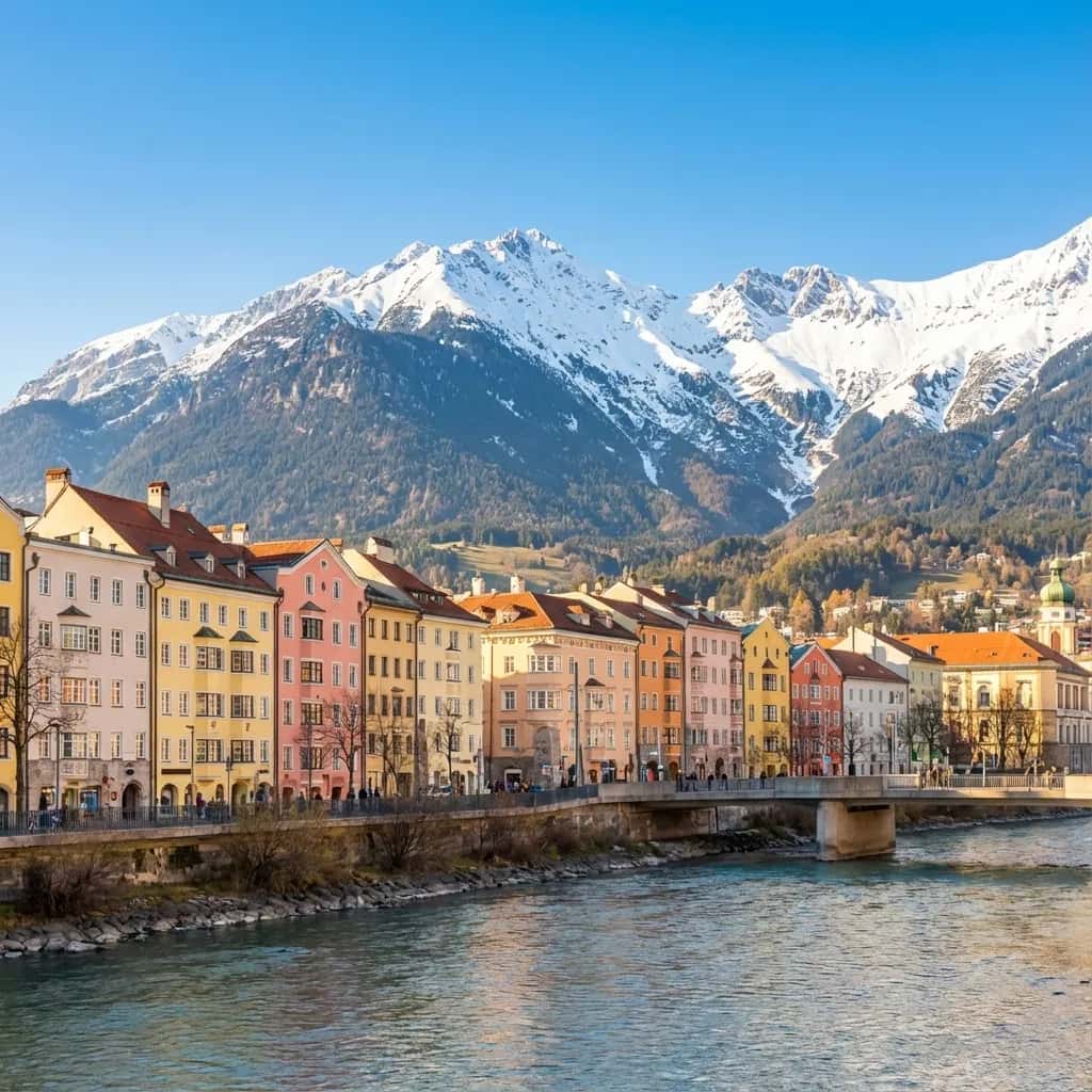 Innsbruck street view during October