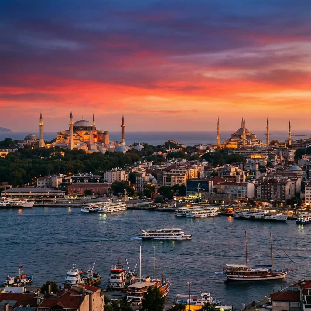 Istanbul street view during October
