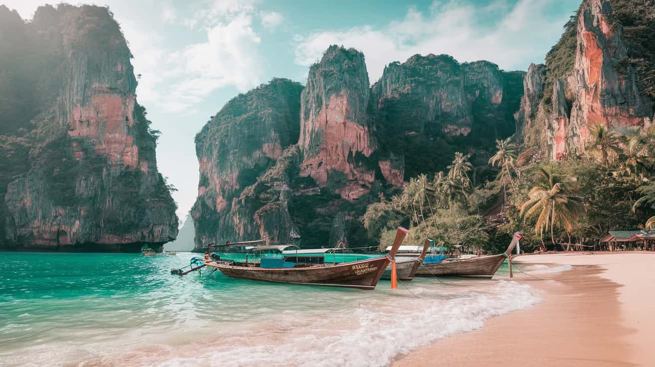 Krabi street view during April