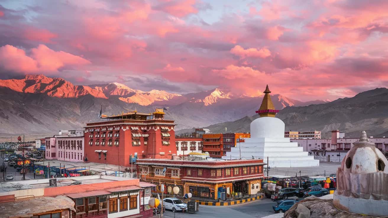 Leh weather and climate - scenic view of Leh, India