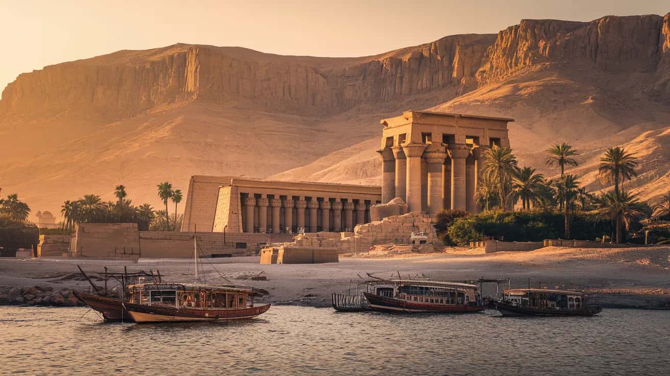 Luxor street view during April