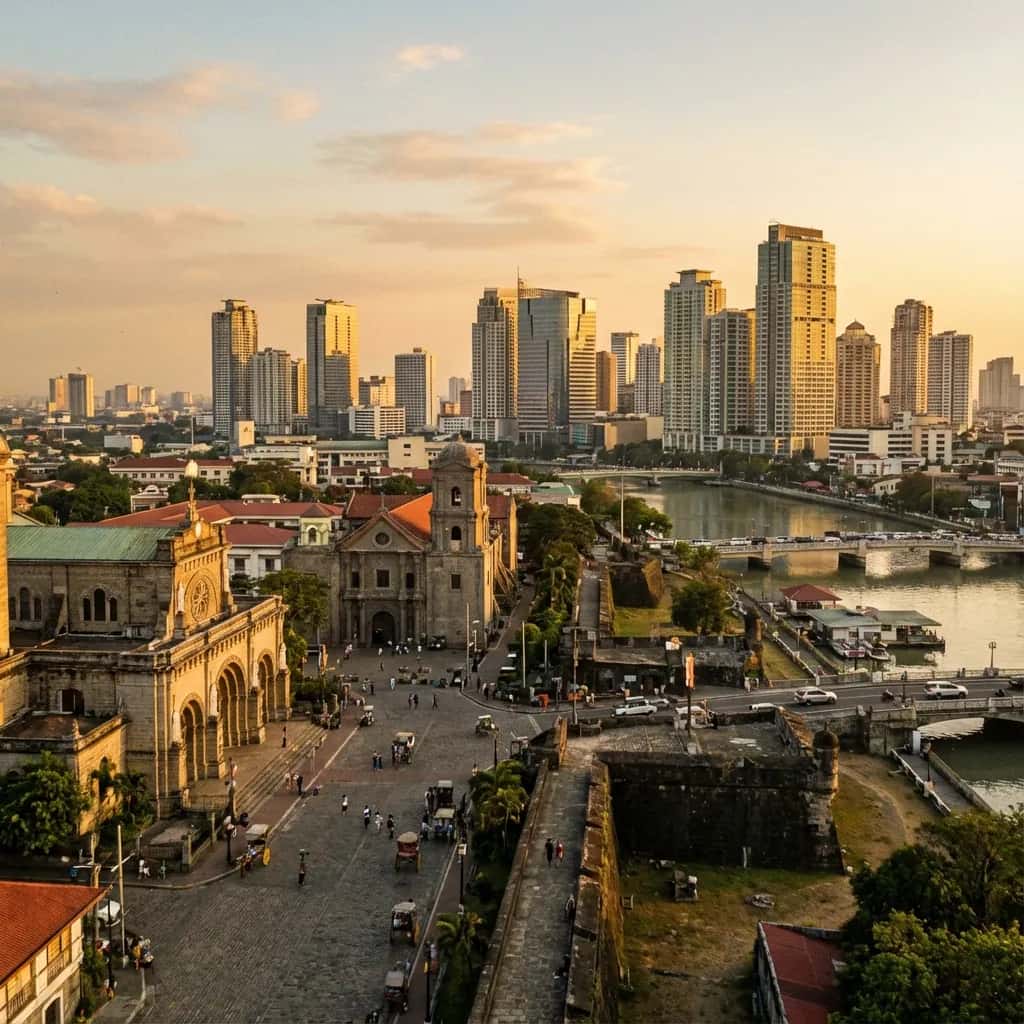 Manila street view during April