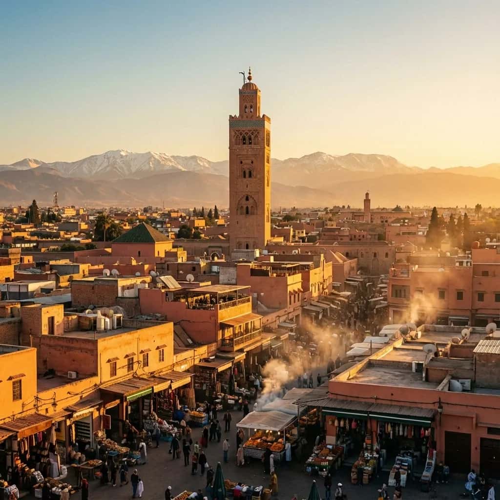 Marrakech weather and climate - scenic view of Marrakech, Morocco