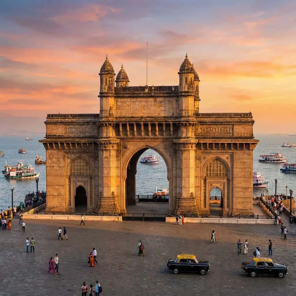 Mumbai street view during December