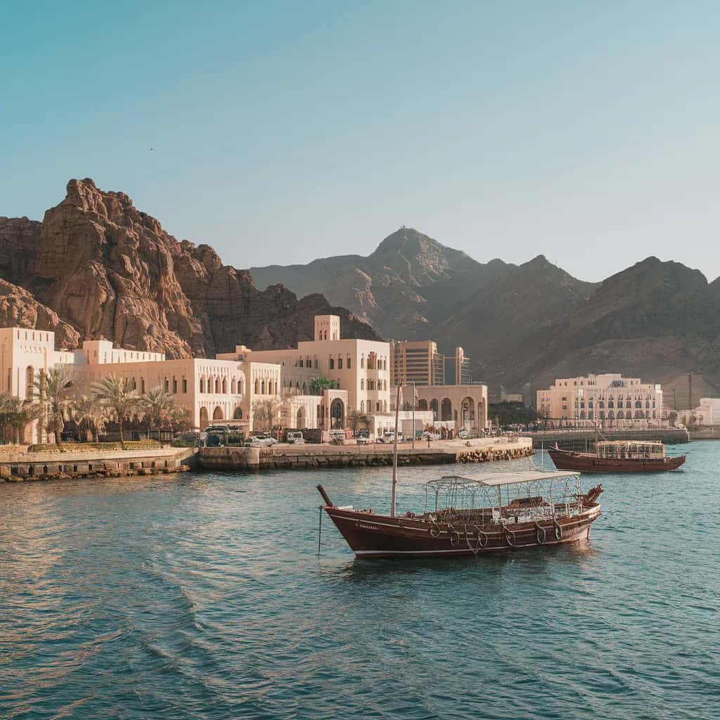 Muscat street view during April