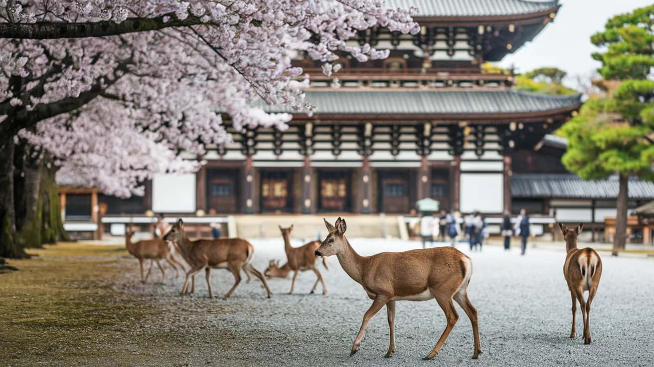 Nara street view during April
