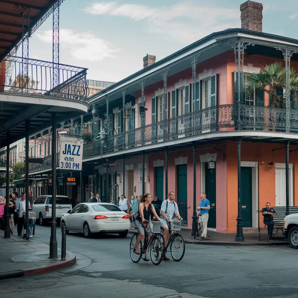 New Orleans street view during October