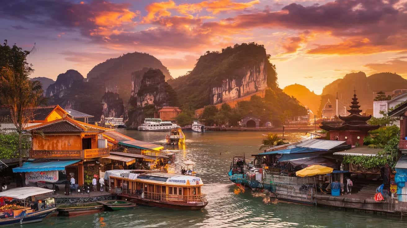 Ninh Binh weather and climate - scenic view of Ninh Binh, Vietnam