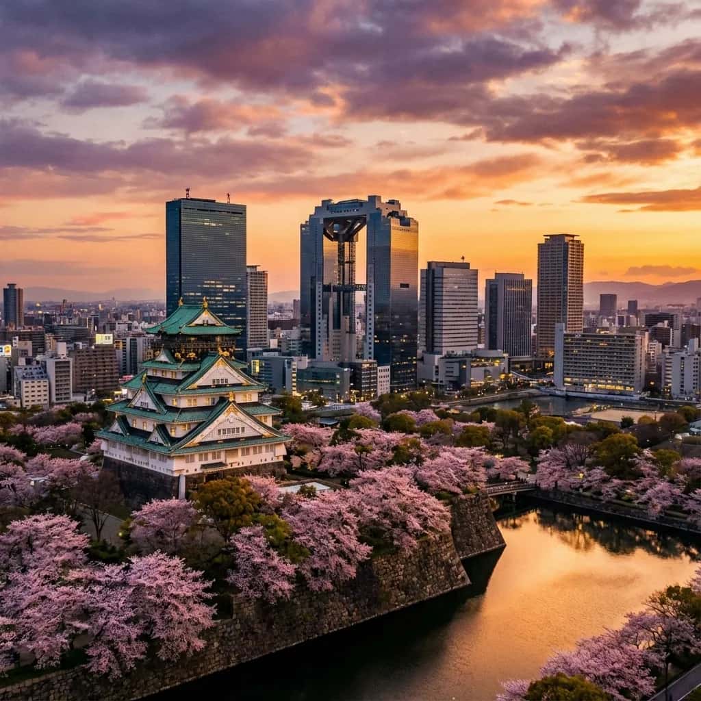 Osaka street view during April