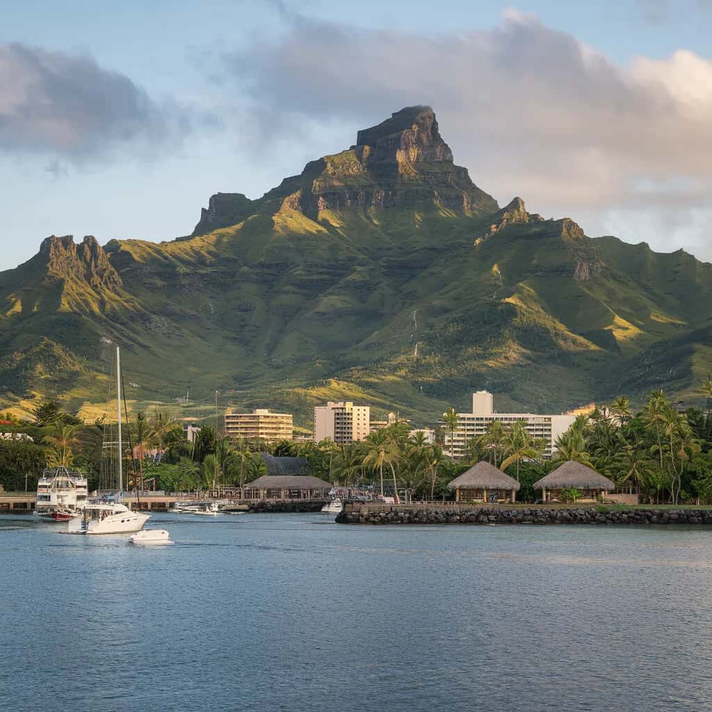 Papeete street view during August