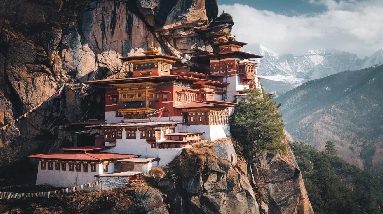 Paro weather and climate - scenic view of Paro, Bhutan
