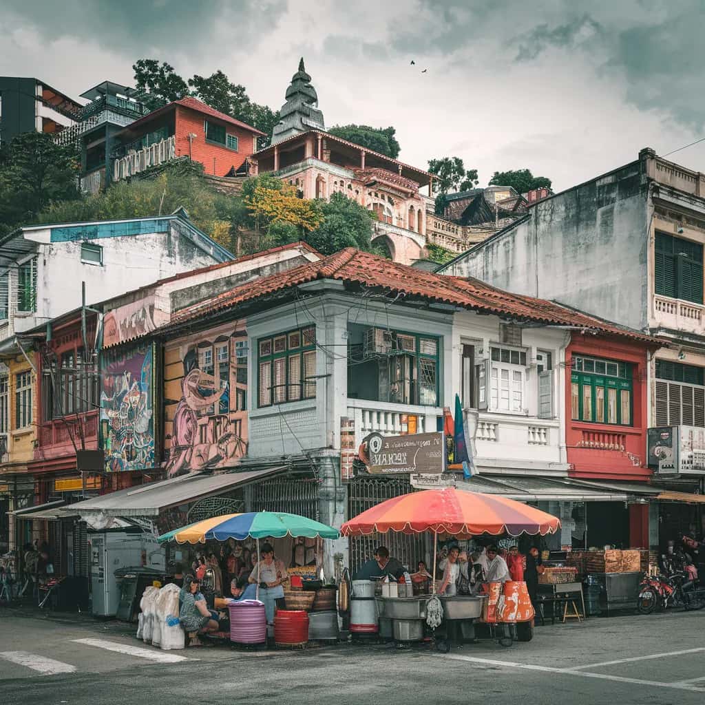 Penang street view during July