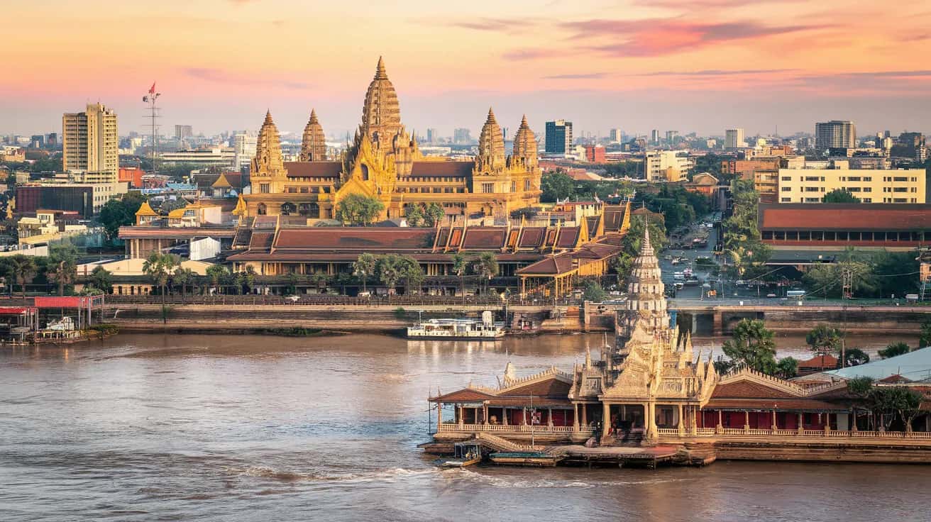 Phnom Penh weather and climate - scenic view of Phnom Penh, Cambodia