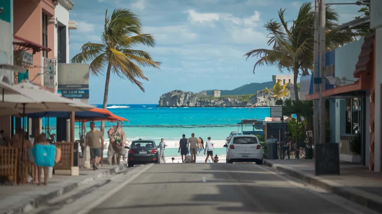Playa del Carmen street view during October