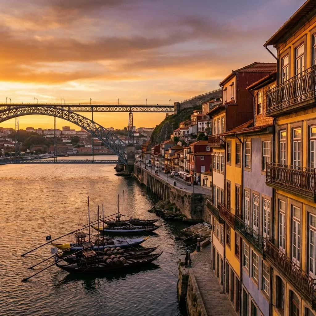 Porto street view during May