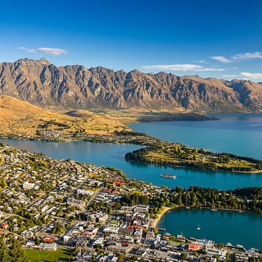 Queenstown street view during October