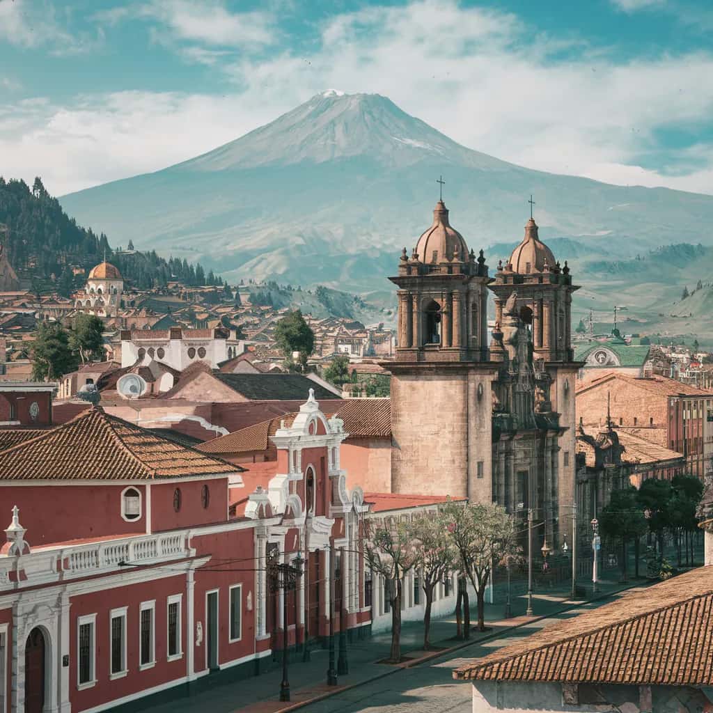 Quito street view during July