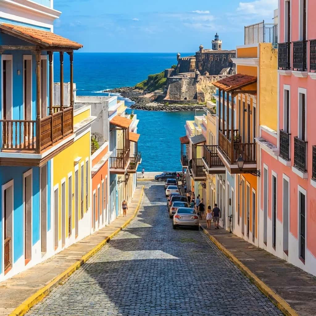 San Juan street view during October