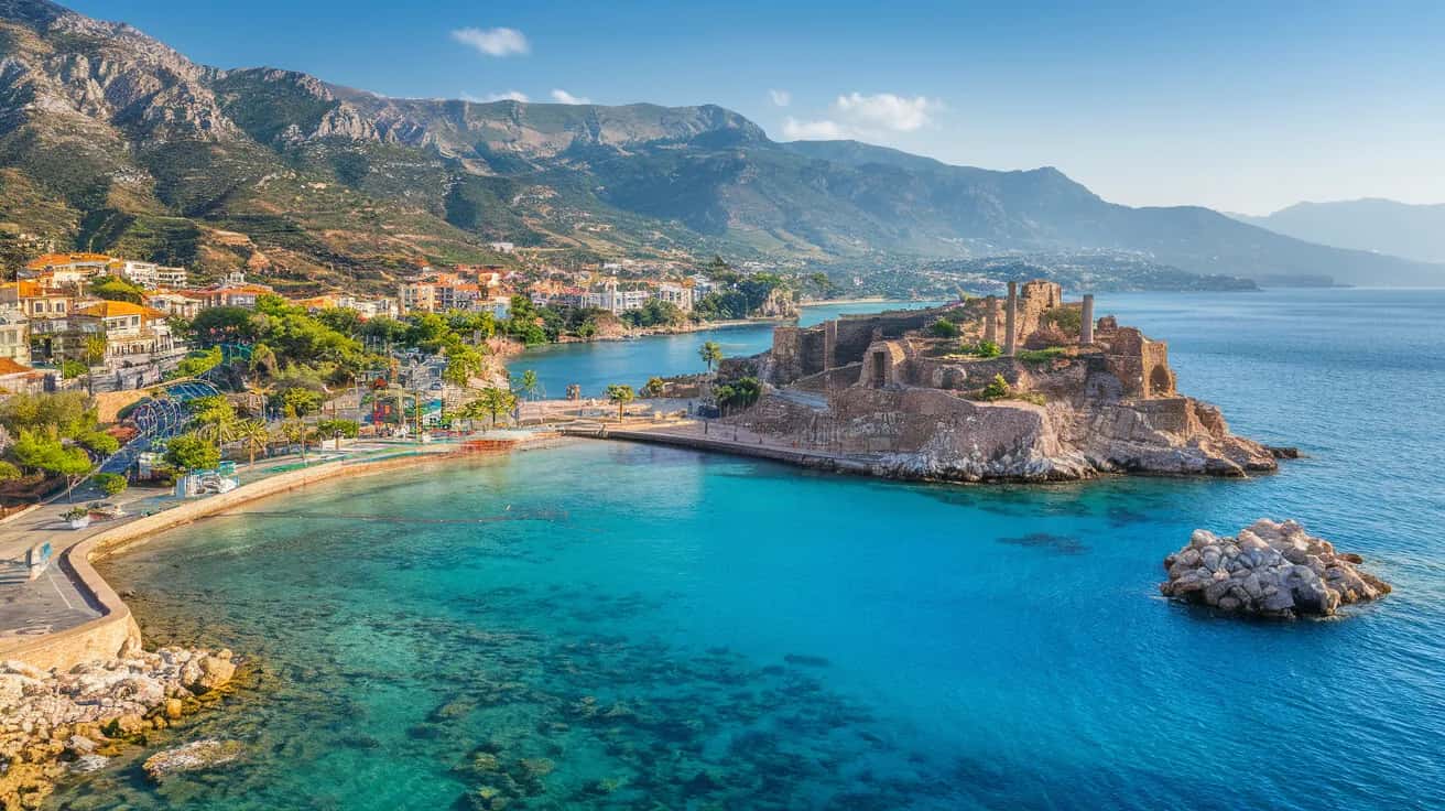 Sarandë weather and climate - scenic view of Sarandë, Albania