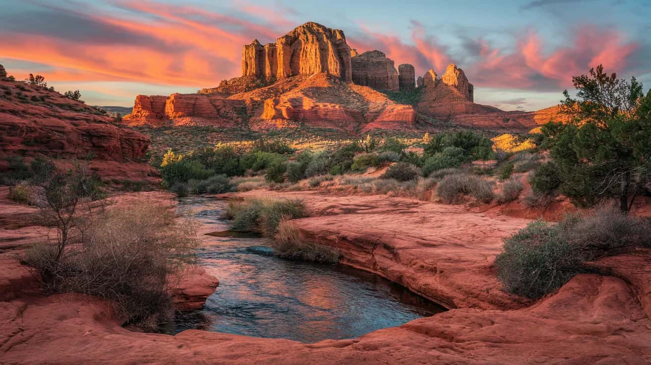 Sedona street view during August
