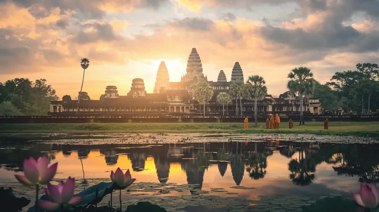 Siem Reap street view during October