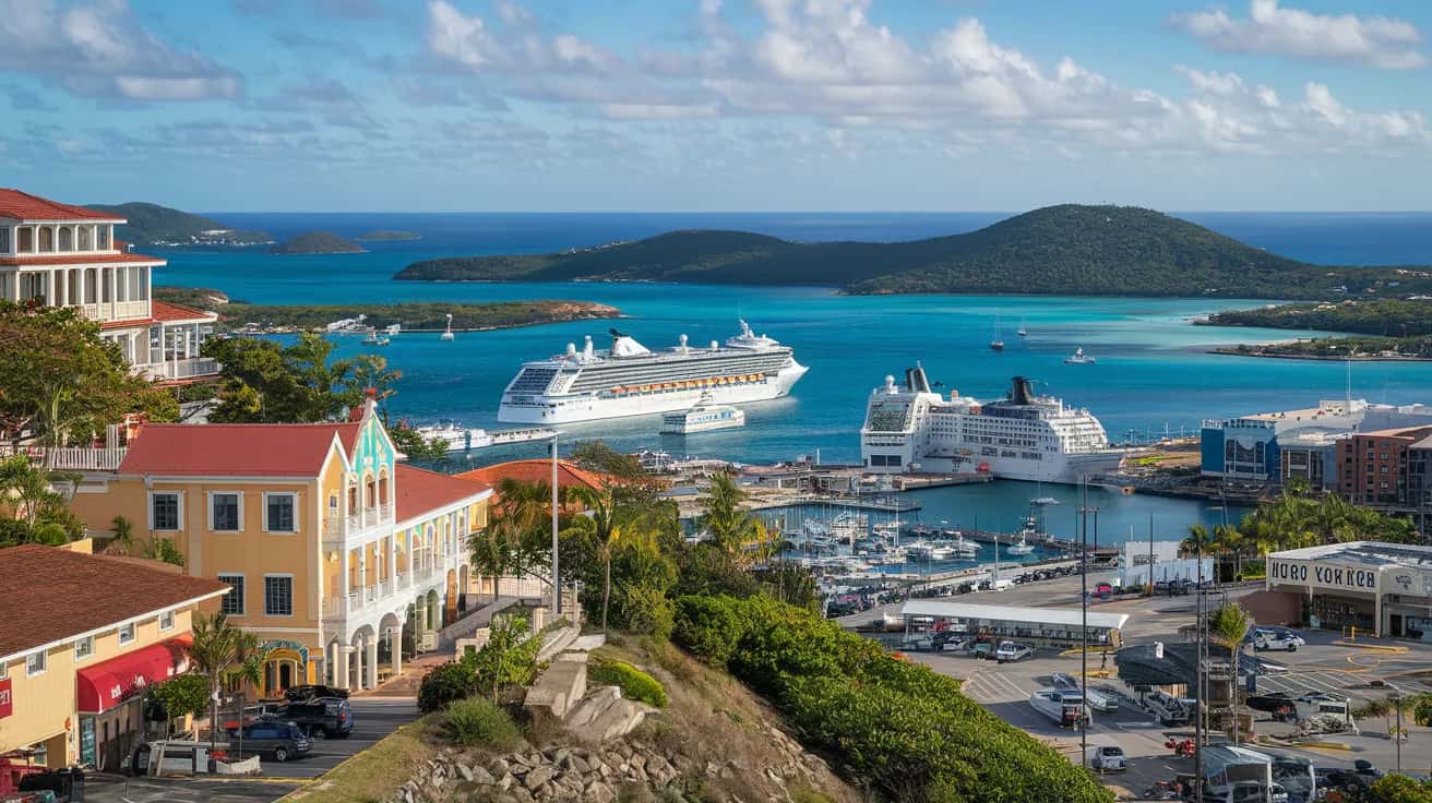 Charlotte Amalie street view during April